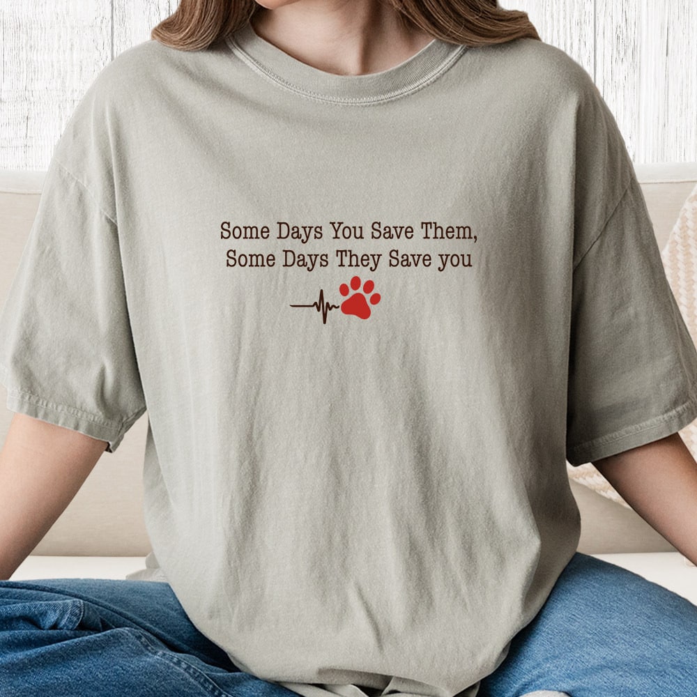 Comfort Colors Some Days They Save You Vintage Washed Tee - Sandstone