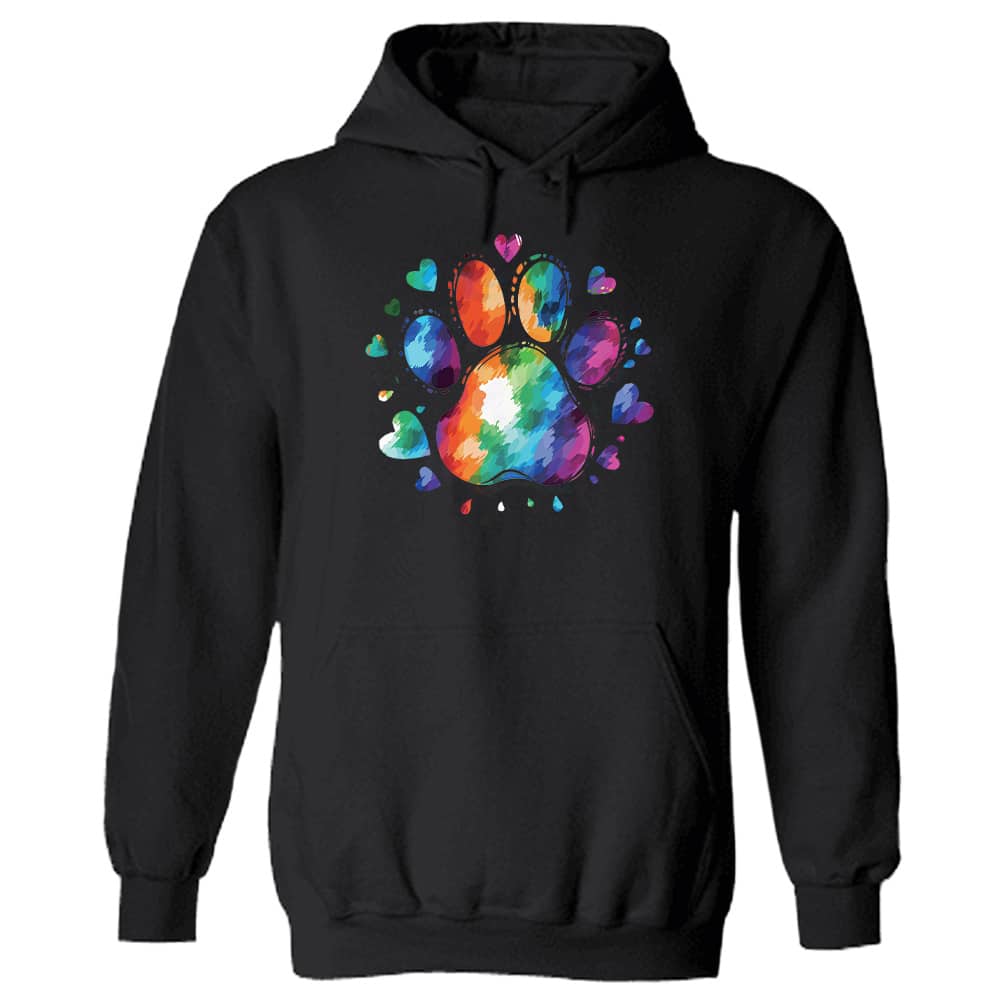 Paws Of Love Hoodie Black