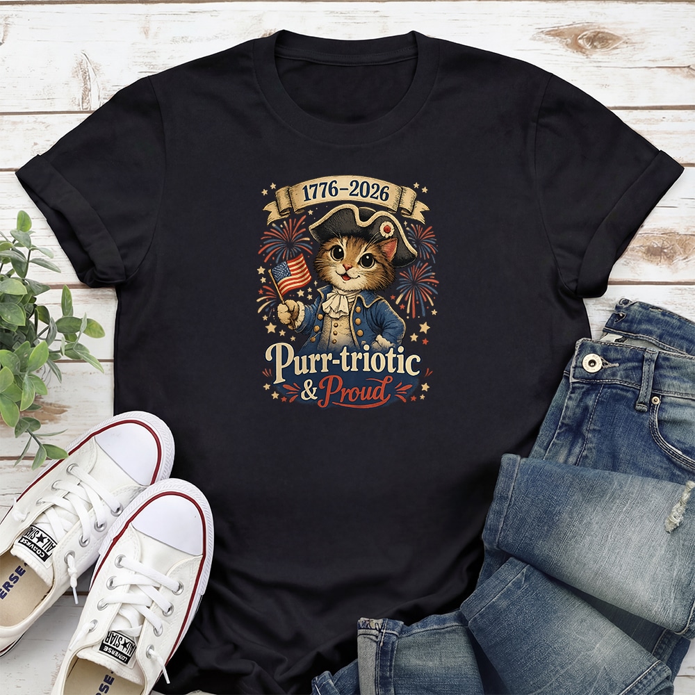 Purr-triotic & Proud Standard Tee Black