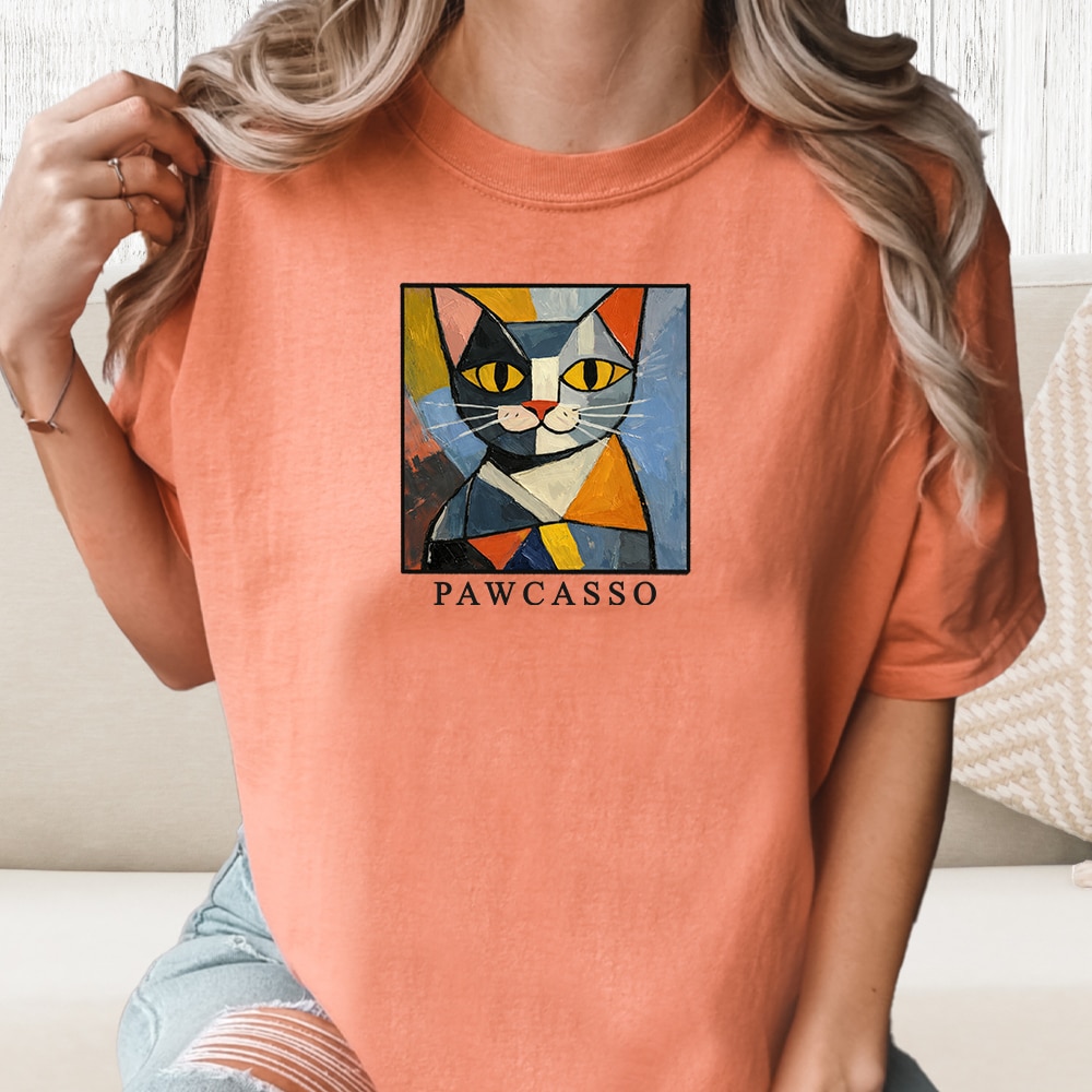 Comfort Colors PAWCASSO Vintage Washed Tee - Terracotta