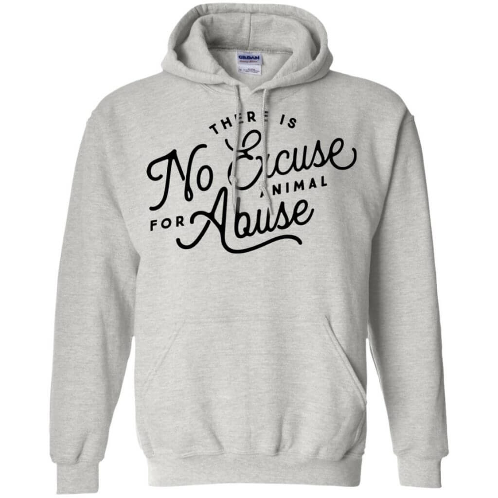 No Excuse For Abuse Hoodie Heather Grey