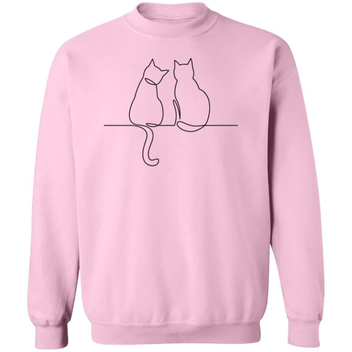 My Best Friend & Me Cat Sweatshirt Light Pink